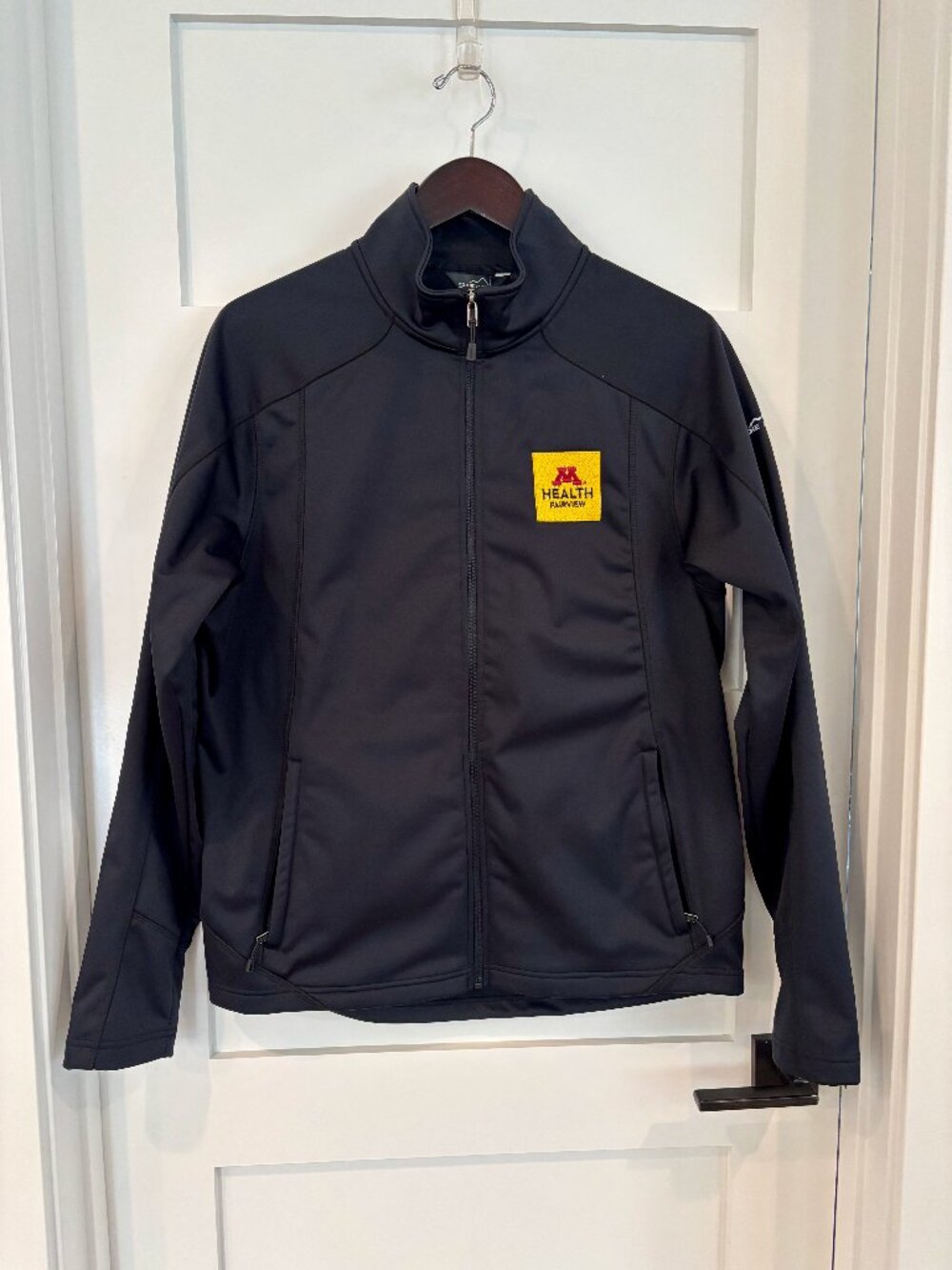 Eddie Bauer brand Trail Soft Shell Jacket w/ M Health Fairview logo